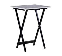 Riverbay Furniture Set di 5 vassoi da tavola in bianco e nero
