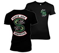 Riverdale Licenza Ufficiale South Side Serpents Donna Maglietta (Nero), Medium