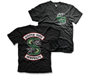 Riverdale Licenza Ufficiale South Side Serpents Uomo Maglietta (Nero), Large