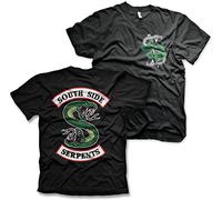 Riverdale Licenza Ufficiale South Side Serpents Uomo Maglietta (Nero), Small