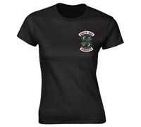 Riverdale 'Serpents' (Nero) T-Shirt Aderente Da Donna - NUOVO E UFFICIALE