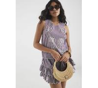 riverisland River Island Red Gingham Cut Work Tank Top 46 rosso
