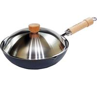 リバーライト(Riverlight) Set di padelle in ferro River Light Extreme Japan, 28 cm, coperchio incluso, compatibile con induzione, Made in Japan, wok