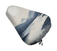Rivers and Mountains - Coprisella per bicicletta, impermeabile, antipolvere, morbido, con coulisse, per uomini e donne