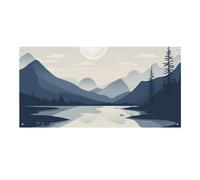 Rivers And Mountainsb - Striscione grande per feste, 120 x 60 cm, da appendere alla parete, per feste di compleanno, per esterni e interni, decorazione per feste