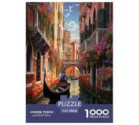 Riverside Town Jigsaw Puzzle Impossibili 1000 Pezzi Art Decorazione Per La Casa. Rilassamento E Intelligence Per Adulti E Ragazzi Da 14 Anni 38x26cm/1000pcs