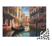 Riverside Town Puzzle 1000 Pezzi Per Adulti, Pixel Art Reale, Esperienza Trasformativa, Design Da Incorniciare 1000pcs (75x50cm)