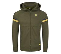 riverso - Felpa con cappuccio da uomo RIVDanilo, con chiusura lampo, in cotone, colore nero, grigio, blu, rosso, verde, taglie: S, M, L, XL, XXL, 3XL, 4XL, 5XL, Ive Verde, 4XL