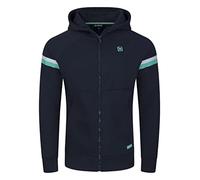 riverso - Felpa con cappuccio da uomo RIVDanilo, con chiusura lampo, in cotone, colore nero, grigio, blu, rosso, verde, taglie: S, M, L, XL, XXL, 3XL, 4XL, 5XL, blu navy, XXL