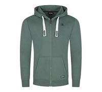 riverso - Felpa da uomo con cappuccio e chiusura lampo, vestibilità regolare, RIVNoah, colori: marrone, rosso, blu, nero, verde, grigio, beige, taglie: S, M, L, XL, XXL, 3XL, 4XL, 5XL, verde foresta