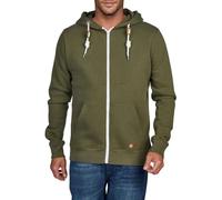 riverso - Felpa da Uomo con Cappuccio RIVThilo, con Cappuccio e Chiusura Lampo, Tinta Unita, in Cotone, Grigio, Marrone, Verde, Rosso, Blu, Nero - Ivy Green (12400) L