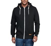 riverso - Felpa da Uomo con Cappuccio RIVThilo, con Cappuccio e Chiusura Lampo, Tinta Unita, in Cotone, Grigio, Marrone, Verde, Rosso, Blu, Nero - Nero (24000) XXL