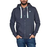 riverso - Felpa da uomo RIVNoah con cappuccio e chiusura lampo, tinta unita, in cotone, color vinaccia, taglia selezionabile Blu navy (19400). L