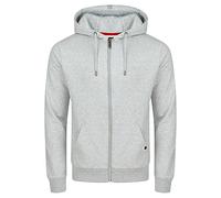riverso, Giacca da Uomo con Cappuccio RIVNils, Felpa con Cappuccio con Chiusura Lampo, Tinta Unita, Cotone, Grigio, Nero - Grey Melange Standard 1 (23200) M