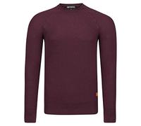 riverso - Maglione da Uomo RIVElias, a Maniche Lunghe, 100% Cotone, Basic, Nero, Rosso, Blu, Beige, Verde, S, M, L, XL, XXL, 3XL, 4XL, 5XL - Rosso Scuro (15400). XXXL