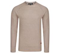 riverso - Maglione da Uomo RIVElias, a Maniche Lunghe, 100% Cotone, Basic, Nero, Rosso, Blu, Beige, Verde, S, M, L, XL, XXL, 3XL, 4XL, 5XL - Beige Scuro (20400). XXXXL