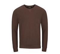 riverso Maglione Uomo RIVPhillip - Felpa Girocollo Basic, Maglia a Manica Lunga Regular Fit, Nero Rosso Blu Marrone Verde Grigio - Dark Brown (21400) - L