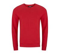 riverso Maglione Uomo RIVPhillip - Felpa Girocollo Basic, Maglia a Manica Lunga Regular Fit, Nero Rosso Blu Marrone Verde Grigio - Middle Red (15300) - Cherry Red - 3XL