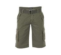 riverso, pantaloncini cargo da uomo RIVAnton con cintura, bermuda in cotone al 100%, colore blu, grigio, verde oliva, nero, beige, a quadretti, W30-W46