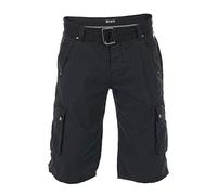 riverso, pantaloncini cargo da uomo RIVAnton con cintura, bermuda in cotone al 100%, colore blu, grigio, verde oliva, nero, beige, a quadretti, W30-W46