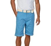 riverso, pantaloncini stile chino da uomo RIVHenry con cintura, bermuda corti, 98% cotone, colore: azzurro, blu scuro, blu navy, rosso, verde, arancione, beige, grigio, taglie 44-58, 50