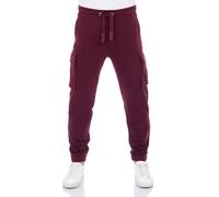 riverso Pantaloni cargo da jogging da uomo in cotone lungo, vestibilità normale, RIVLoris, pantaloni cargo sportivi, pantaloni sportivi per il tempo libero, tasche rosso, blu, nero, verde, S, M, L,