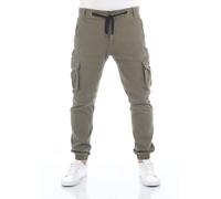 Riverso Pantaloni Combat Uomo Lungo Elasticizzato Slim Fit RIVHanno Cargo Casual