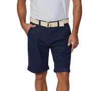 riverso Pantaloni corti da uomo estivi chino pantaloncini con cintura Regular Fit RIVHenry Bermuda Stretch Blu Navy Rosso Verde Arancione Beige Grigio 30 31 32 33 34 36 38 40 42 44 46, 52