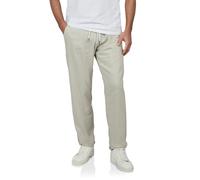 riverso Pantaloni di lino da uomo lunghi Regular Fit RIVMarco pantaloni estivi per il tempo libero tinta unita bianco beige oliva blu nero S M L XL XXL 3XL 4XL 5XL, Sabbia chiara., S