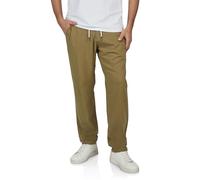 riverso Pantaloni di lino da uomo lunghi vestibilità regular RIVMarco pantaloni estivi per il tempo libero tinta unita bianco beige oliva blu nero S M L XL XXL 3XL 4XL 5XL, 3XL