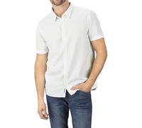 riverso RIVCarlo Camicia da uomo a maniche corte, vestibilità normale, per il tempo libero, estiva, in lino, tinta unita, bianco, beige, blu, verde, S, M, L, XL, XXL, 3XL, 4XL, 5XL, bianco, XL