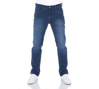 riverso RIVChris Jeans da uomo, elasticizzati, lunghi, elasticizzati, taglio dritto, colore nero, blu, grigio, 29, 30, 31, 32, 33, 34, 36, 38, 40, Denim blu scuro (19400), 33W x 30L
