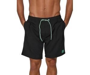 riverso RivDavid - Costume da Bagno da Uomo, Corto, con Coulisse, 100% Poliestere, Nero, Blu, Rosso, Verde, S, M, L, XL, XXL, 3XL, 4XL, 5XL Black Green (24000) XXXXXL