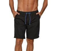 riverso RIVDavid - Costume da bagno da uomo, Regular Fit, con elastico in vita, in poliestere, colore: nero, blu, rosso, verde, arancione, taglie: S, M, L, XL, XXL, 3XL, 4XL, 5XL, Blu Nero , L