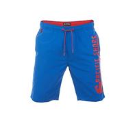 riverso RIVJannik - Costume da bagno a pantaloncino da uomo, estivo, sportivo, con coulisse, stampa 100% poliestere, nero, blu, rosso, verde, arancione, XL, Bright Royal Blue (59600), XL