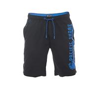 riverso RIVJannik - Costume da Bagno a Pantaloncino da Uomo, Estivo, Sportivo, con Coulisse, Stampa 100% Poliestere, Nero, Blu, Rosso, Verde, Arancione L, Black - Blue (64009), L