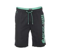 riverso RIVJannik - Costume da Bagno a Pantaloncino da Uomo, Estivo, Sportivo, con Coulisse, Stampa 100% Poliestere, Nero, Blu, Rosso, Verde, Arancione, M, Nero - Verde (64007), M