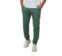 riverso RIVKasper - Pantaloni sportivi da uomo, per jogging, tempo libero, taglio regolare, tinta unita, cotone, colori: grigio, rosso, blu, nero, verde, taglie: S, M, L, XL, XXL, 3XL, 4XL, 5XL, verde
