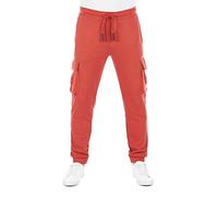 riverso RIVLars Pantaloni Sportivi da Uomo, Pantaloni Cargo da Jogging, Pantaloni Sportivi per Il Tempo Libero, Slim in Cotone, Colore Rusty Ochre Red, XXXXL