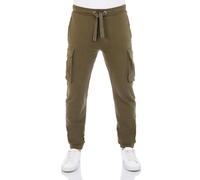 riverso RIVLoris - Pantaloni lunghi da jogging da uomo, a taglio dritto, pantaloni sportivi, per il tempo libero, tasche, rosso, blu, nero, verde, S, M, L, XL, XXL, 3XL, 4XL, 5XL, Verde Ivy, L