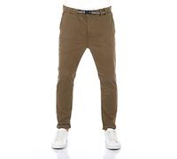 riverso RIVMalte - Pantaloni chino da uomo, slim fit, con cintura, per il tempo libero, in cotone elasticizzato, nero, verde, beige, blu, w29 w30 w31 w32 w33 w34 w36 w38