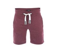 riverso RIVMoritz - Pantaloncini corti da uomo, in cotone, colore nero, verde, blu, rosso, grigio, beige, S, M, L, XL, 2XL, 3XL, 4XL, 5XL, Borgogna Red Melange (15400), L