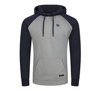 riverso RIVNino Felpa con cappuccio da uomo con cappuccio e tasche a marsupio, vestibilità normale, cotone, nero, rosso, blu, grigio, S, M, L, XL, 2XL, 3XL, 4XL, 5XL, Grigio alba, XXXXL