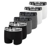 riverso RIVOle, boxer da uomo, confezione da 6 pezzi, biancheria intima, stile retrò, boxer elasticizzati, nero, grigio, blu, bianco, verde, rosso, arancione, giallo, S, M, L, XL, XXL, 3XL, 4XL, 5XL