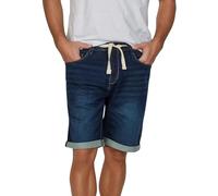 riverso RIVPaul - Pantaloncini di Jeans da Uomo, Pantaloni Corti Estivi, Bermuda Elasticizzati, Jeans Short in Cotone, Grigio, Blu, Blu Scuro, W30 - W42 - Dark Blue Denim (D147) - W34