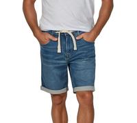 riverso RIVPaul - Pantaloncini di Jeans da Uomo, Pantaloni Corti Estivi, Bermuda Elasticizzati, Jeans Short in Cotone, Grigio, Blu, Blu Scuro, W30 - W42 - Middle Blue Denim (M48) - W32