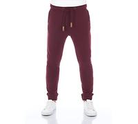 riverso RIVSven Pantaloni Sportivi da Uomo, Pantaloni da Jogging, Pantaloni per Il Tempo Libero, Pantaloni da Jogging, Pantaloni per Il Tempo Libero, Slim in Cotone, Port Red (15400)., S