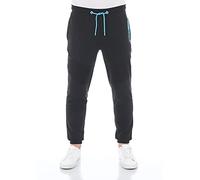 riverso RIVTill - Pantaloni Sportivi da Uomo, per Il Tempo Libero, Regolari, in Tinta Unita, in Cotone, Nero, XXL, Colore: Nero (24000), Nero (24000), XXL