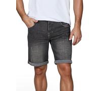 riverso RIVTom, pantaloncini da uomo, elasticizzati, corti, estivi, denim, tinta unita, nero, grigio, blu, 30, 31, 32, 33, 34, 36, 38, 40, 42, 44, 46, Black Denim (B132), 50
