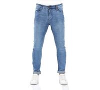 riverso RIVToni - Jeans da uomo, denim di cotone stretch, taglio affusolato, nero, blu, grigio, girovita: circa 74 cm/W29, 76 cm/W30, 79 cm/W31, 81 cm/W32, 84 cm/W33, 86 cm/W34, 91 cm/W36, 97 cm/W38